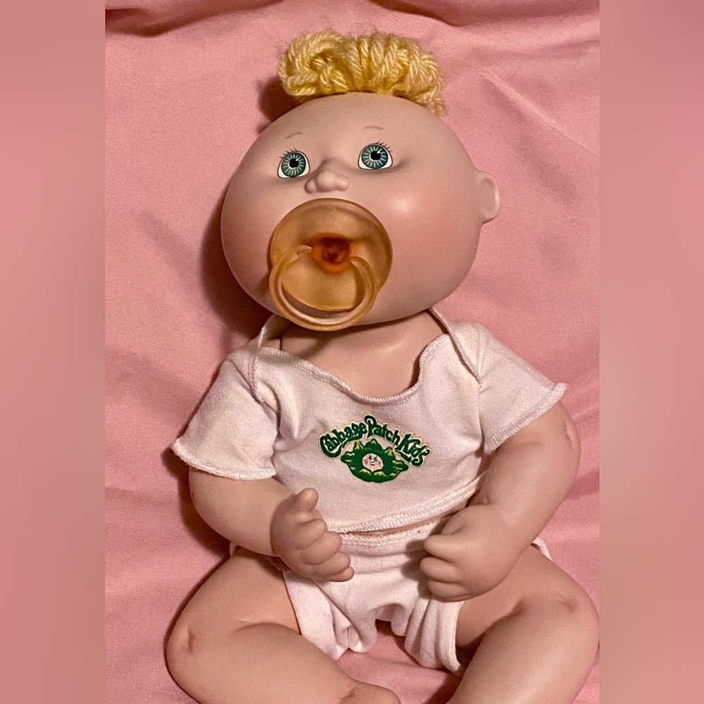 Baby Doll with Orange Pacifier - Picture 2 of 5